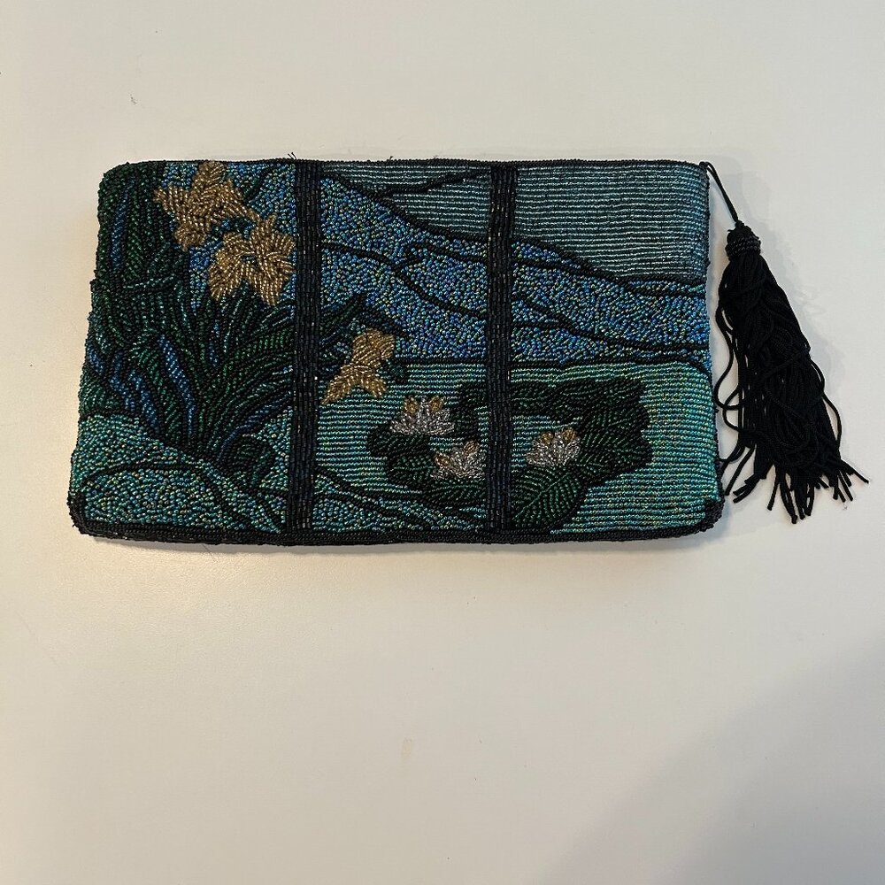 Vtg Beaded Clutch or Evening Bag Designed by Valerie Barad